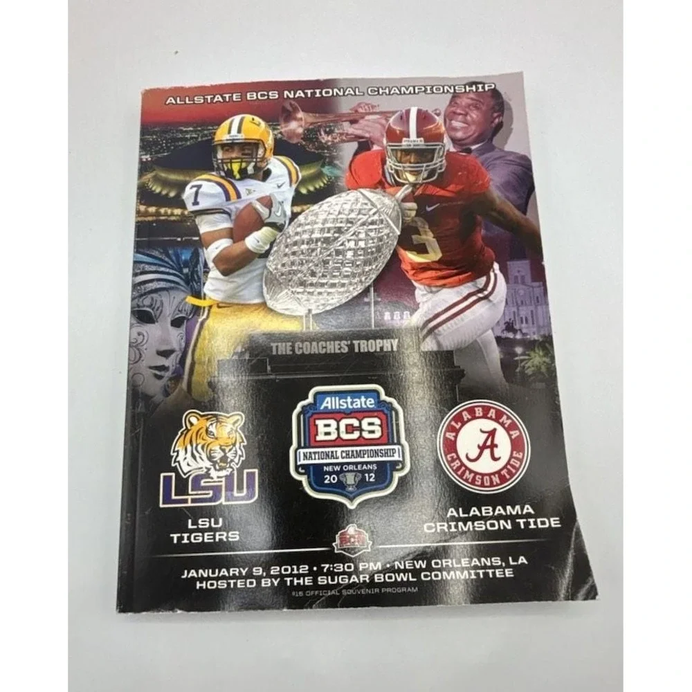 LSU/Alabama Official Souvenir Program Allstate BCS National Championship 2012